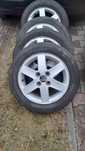 Felgi aluminiowe 5Jx14 + opony letnie Barum 155/65 R 14 z 2019 roku