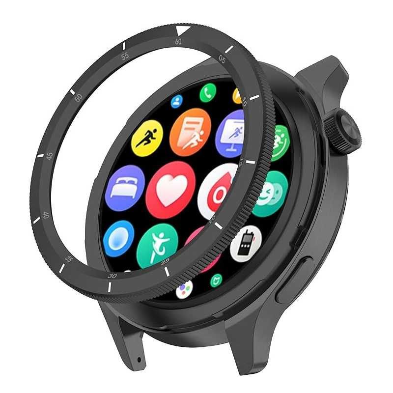 Металевий безель для смарт годинника Xiaomi Watch S3/S4 + захисне скло