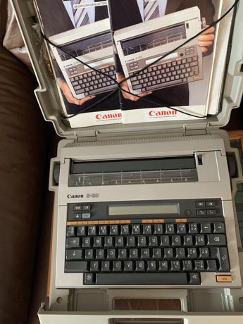 Máquina de escrever portátil, CANON, elétrica