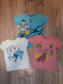 Trzy t-shirty dla dziewczynki