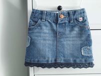 Mantaray spódniczka spódnica jeans jeansowa 18 24 mc 92 haft angielski