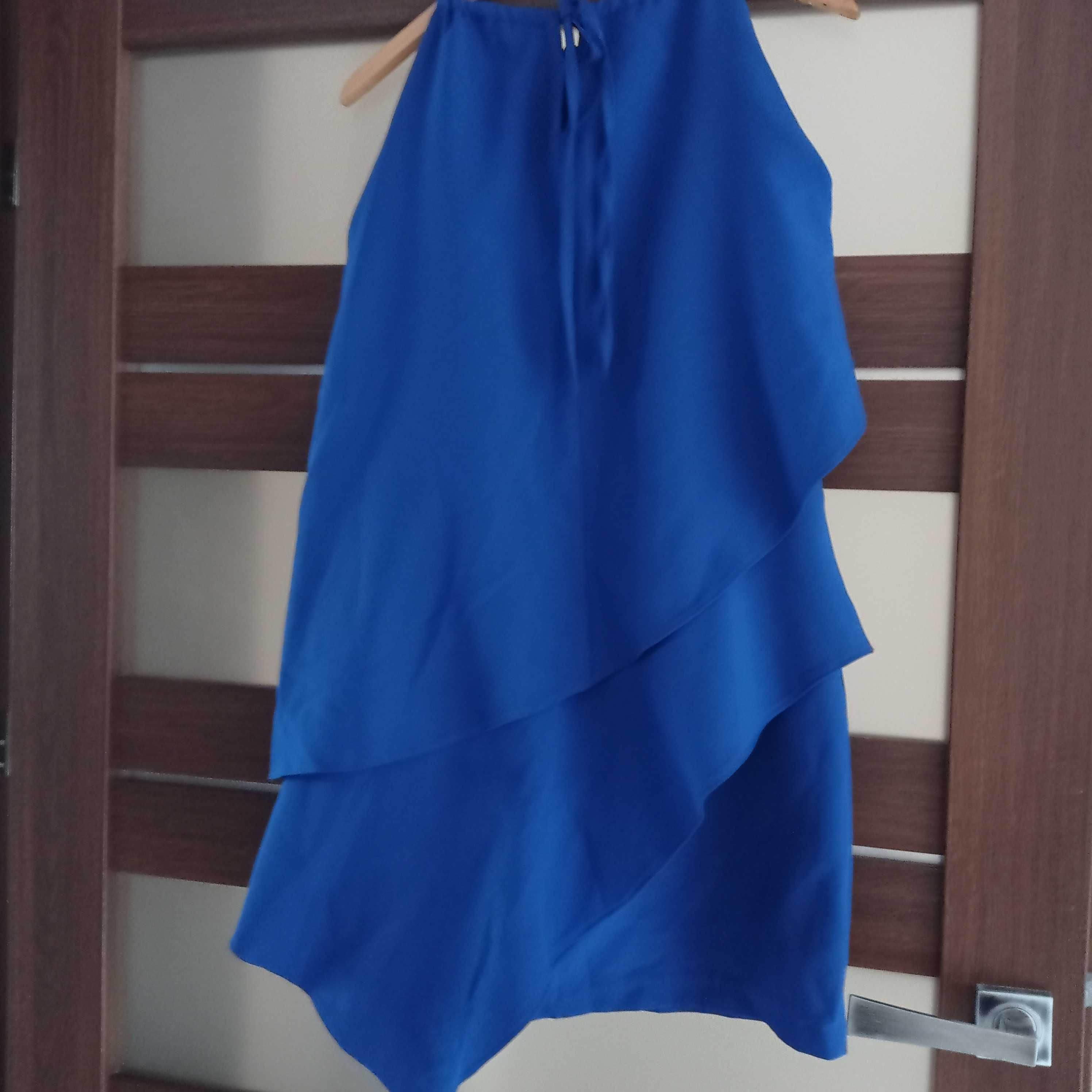 Elegancka chabrowa sukienka