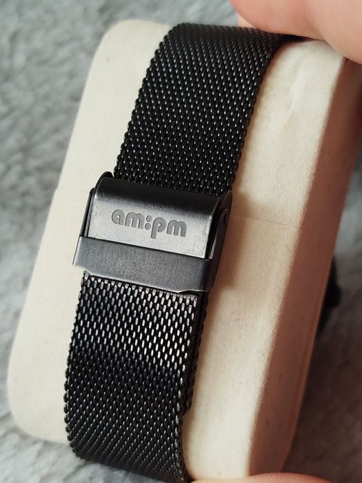 Zegarek AM:PM PD101-G003 Skeleton black unisex quartz vintage y2k wat