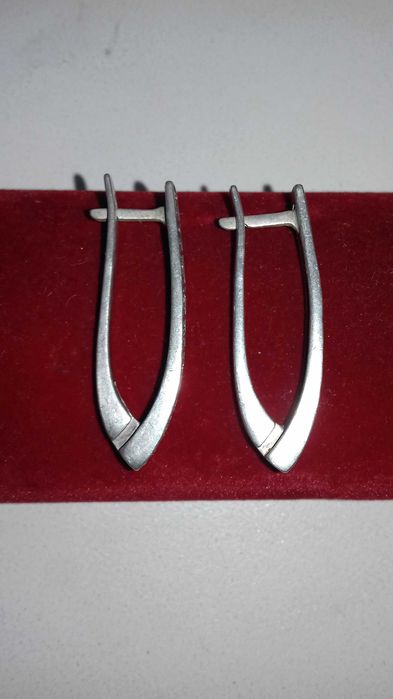 Серьги бирюза натуральная серебро 925 проба с бирюзой и фианитами 925