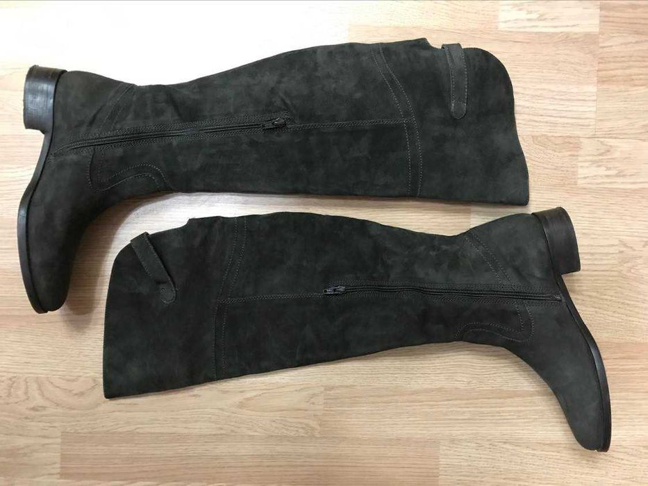 Ботфорты Lavorazione сапоги натур. замша кожа р.41/42 ст. 27-26,5см