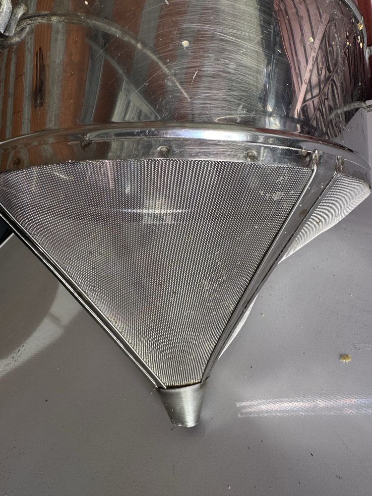 Filtro coador em inox conico mel apicultura