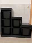 Movél_IKEA Trofast com gavetas_preto