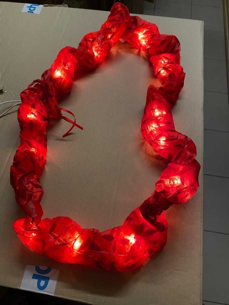 2 świecące węże do dekoracji stołu lub parapetu