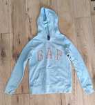 Bluza z kapturem dziewczęca jasnoniebieska Gap Kids 146-152