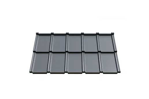 Blachodachówka BLACH-POL PASSA DE LUX k. grafitowy /1190x715 mm/