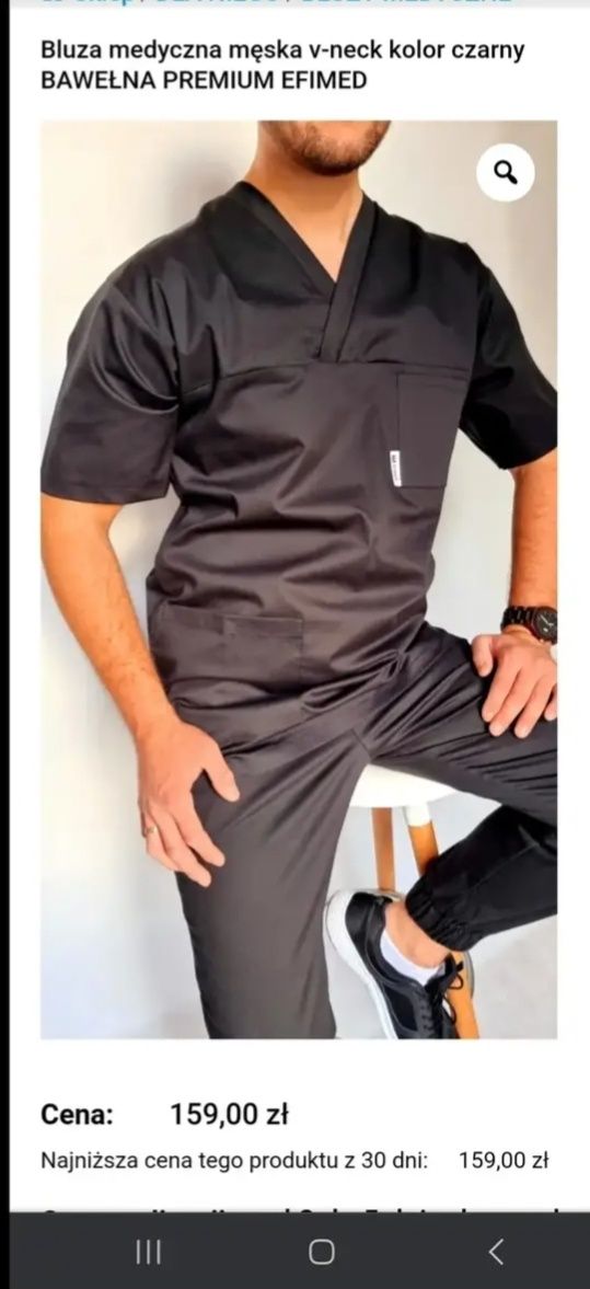 Efimed scrubs bluza męski rozmiar 52 L
