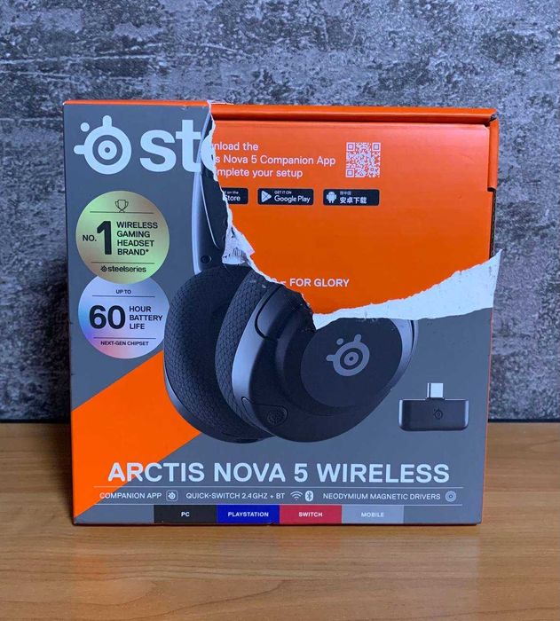 Навушники з мікрофоном SteelSeries Arctis Nova 5 Black Wireless