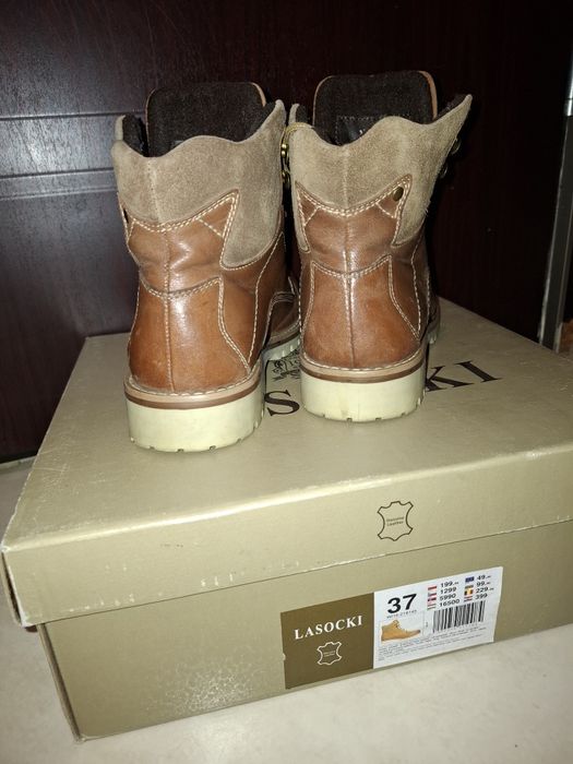 Botki trapery Lasocki, skóra , r 38