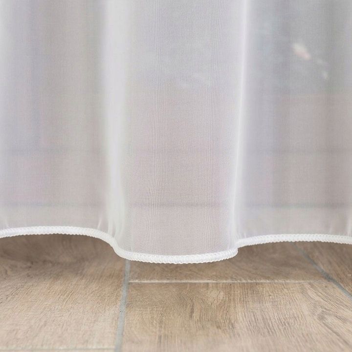 Firana gotowa z woalu VEGA wys 255x200cm z ołowianką do salonu