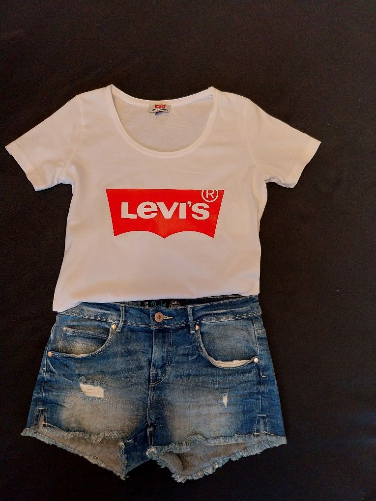 T-shirt koszulka biała Levi's S/M