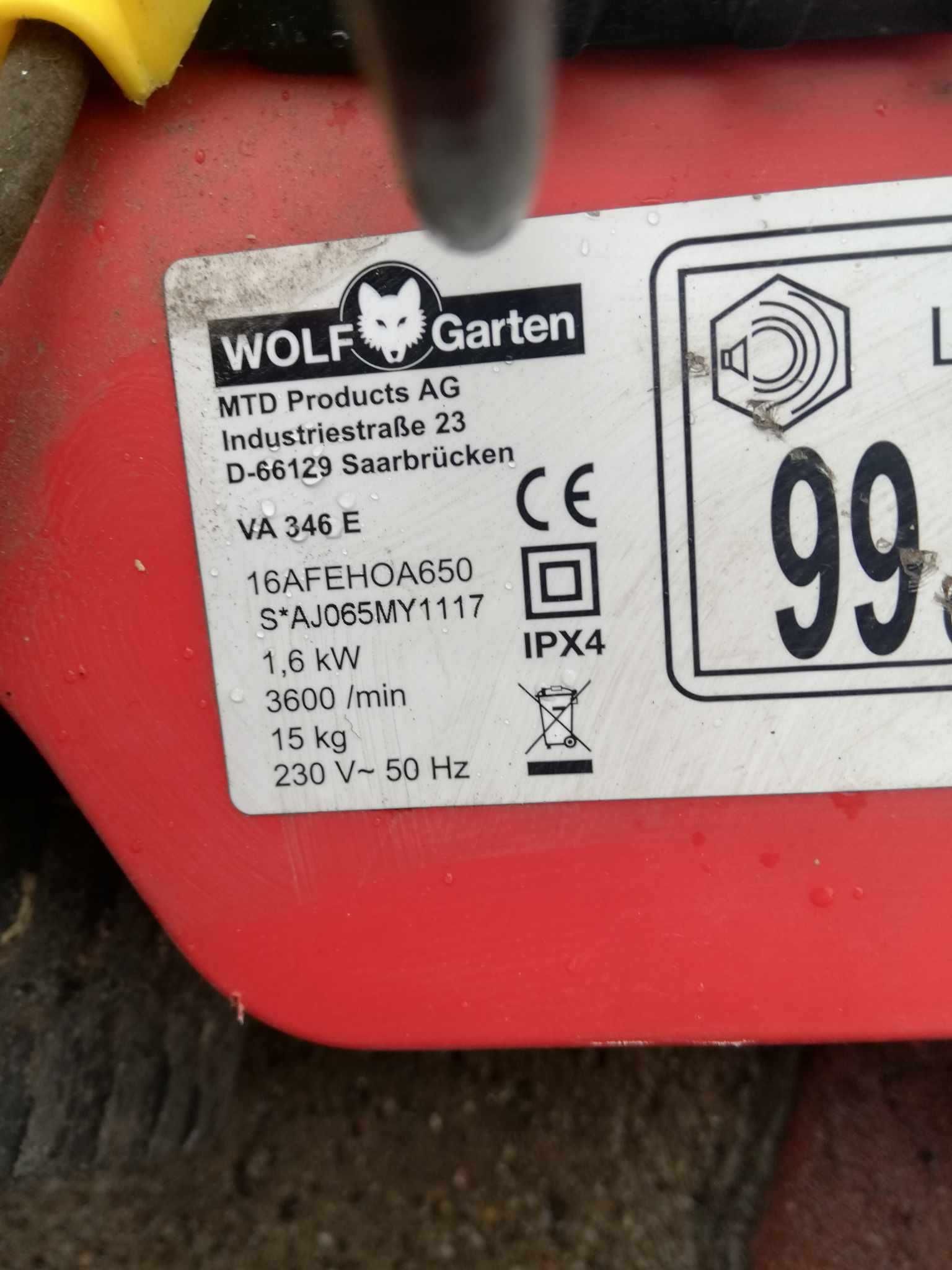 Firmowy Wertykulator elektryczny  WOLF-Garten VA 346 E