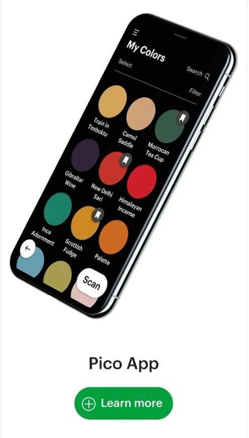 Определитель цвета Palette PICO, PPG, RAL, RGB, CMYK, Lab, LRV, Hex