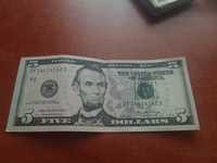 Цікавий номер банкнота 5 долларів