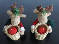 Porta-velas de Natal em formato de Alce (NOVOS SEM USO)
