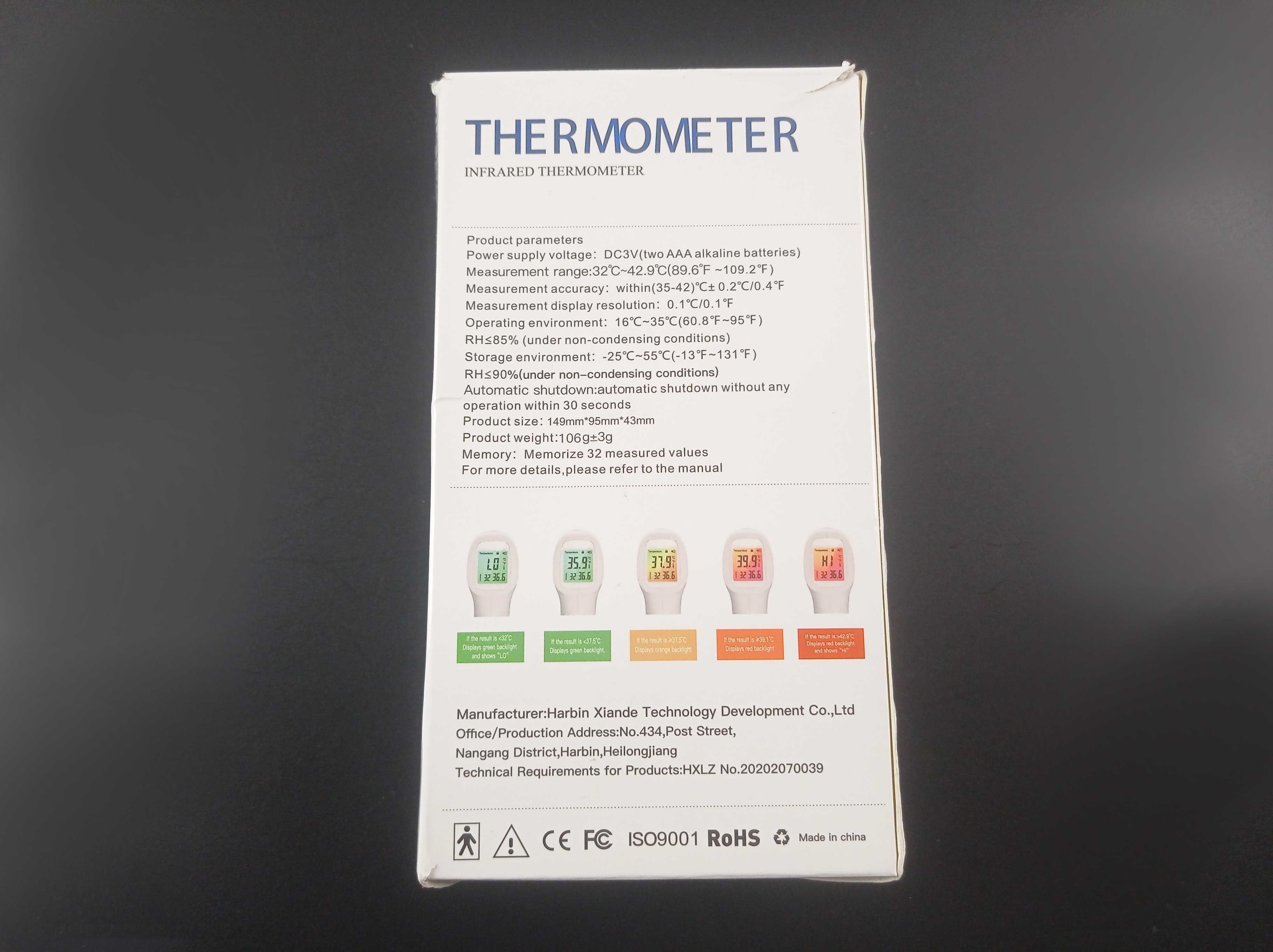 Termometr bezdotykowy GP-300 na podczerwień