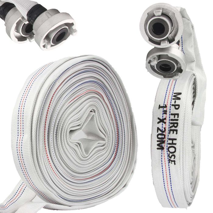 WĄŻ strażacki do szamba BRUDNEJ WODY 1" 20M ZE ZŁĄCZKAMI