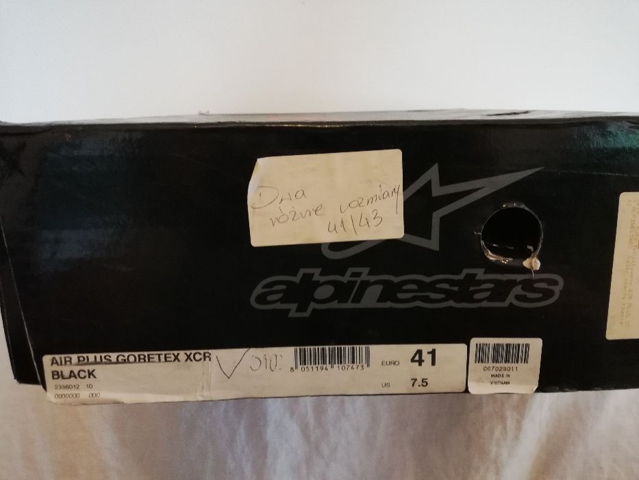 BUTY ALPINESTARS AIR PLUS gore-tex rozm. 41-43 / membrana sidi tcx xpd