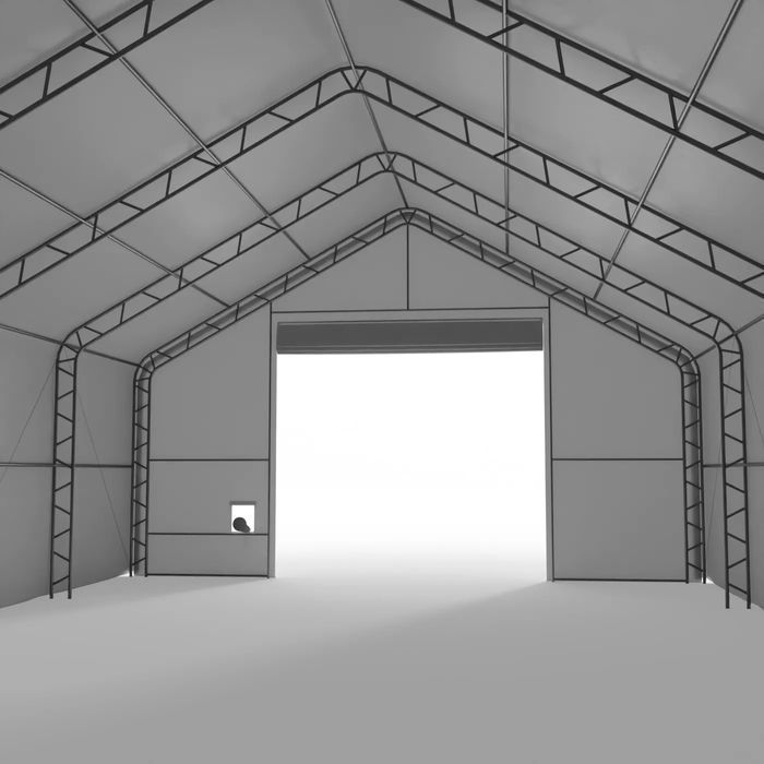 Hala namiotowa 12,2x24,4m Prawie 300 m2 Podwójna kratownica Grube PVC