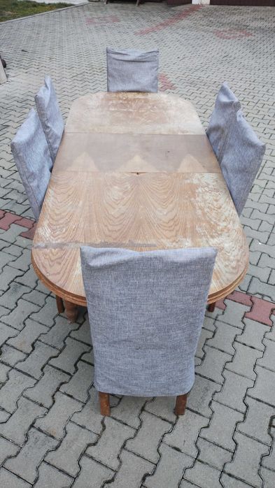 Sofa,fotele, stół, krzesła