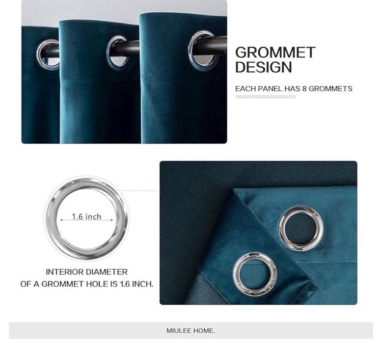 2 Zasłony Aksamitne 140x200cm. Zaciemniające Termiczne Na Przelotkach