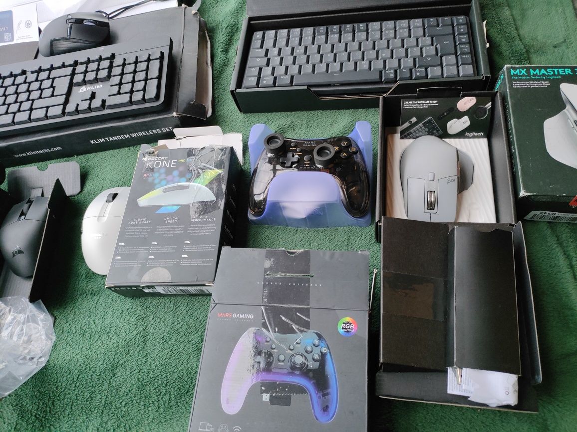 Logitech. klim.Corsair.Mars gaming.Roccat konie.