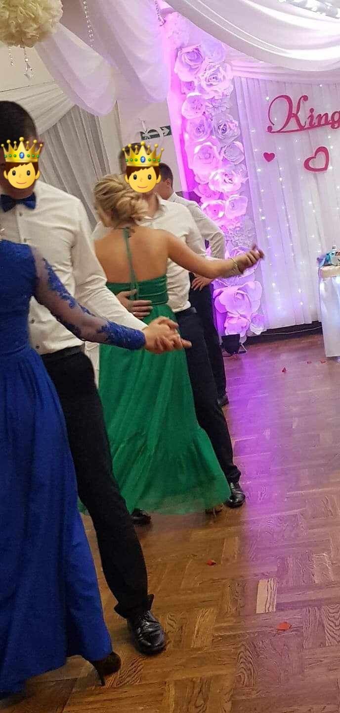 Sukienka maxi butelkowa zieleń Rozm. S na studniówkę sylwestra