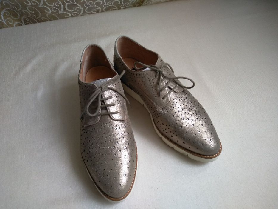 Туфли оксфорд серо золотистые НОВЫЕ mam zelle / mamzelle