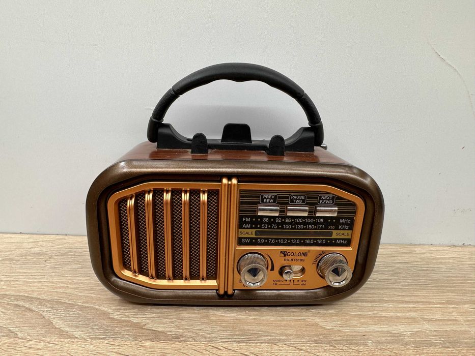 Radio FM Retro Panel Solarny Przenośne SD USB BLUETOOTH MP3