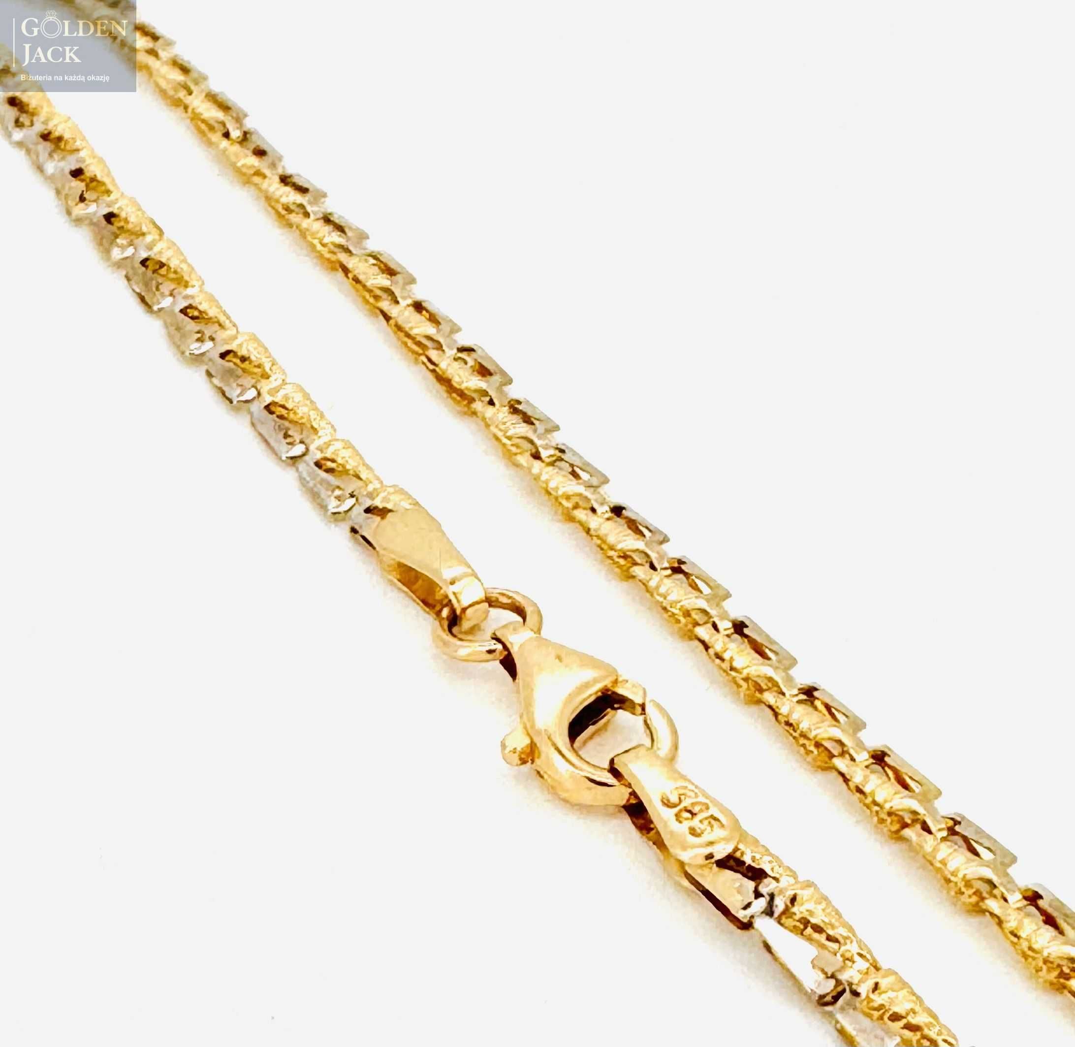 Złota bransoletka żyletka ażurowe złoto pr. 585 waga 1,83 g dł. 19 cm