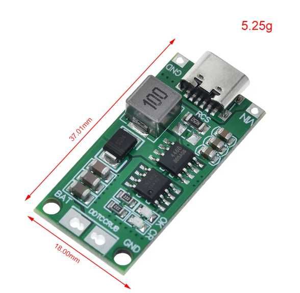 Зарядний модуль з Type-c QC3.0 на 1/2/3/4s Li-ion 1s 2S 3S 4S 5S 18W