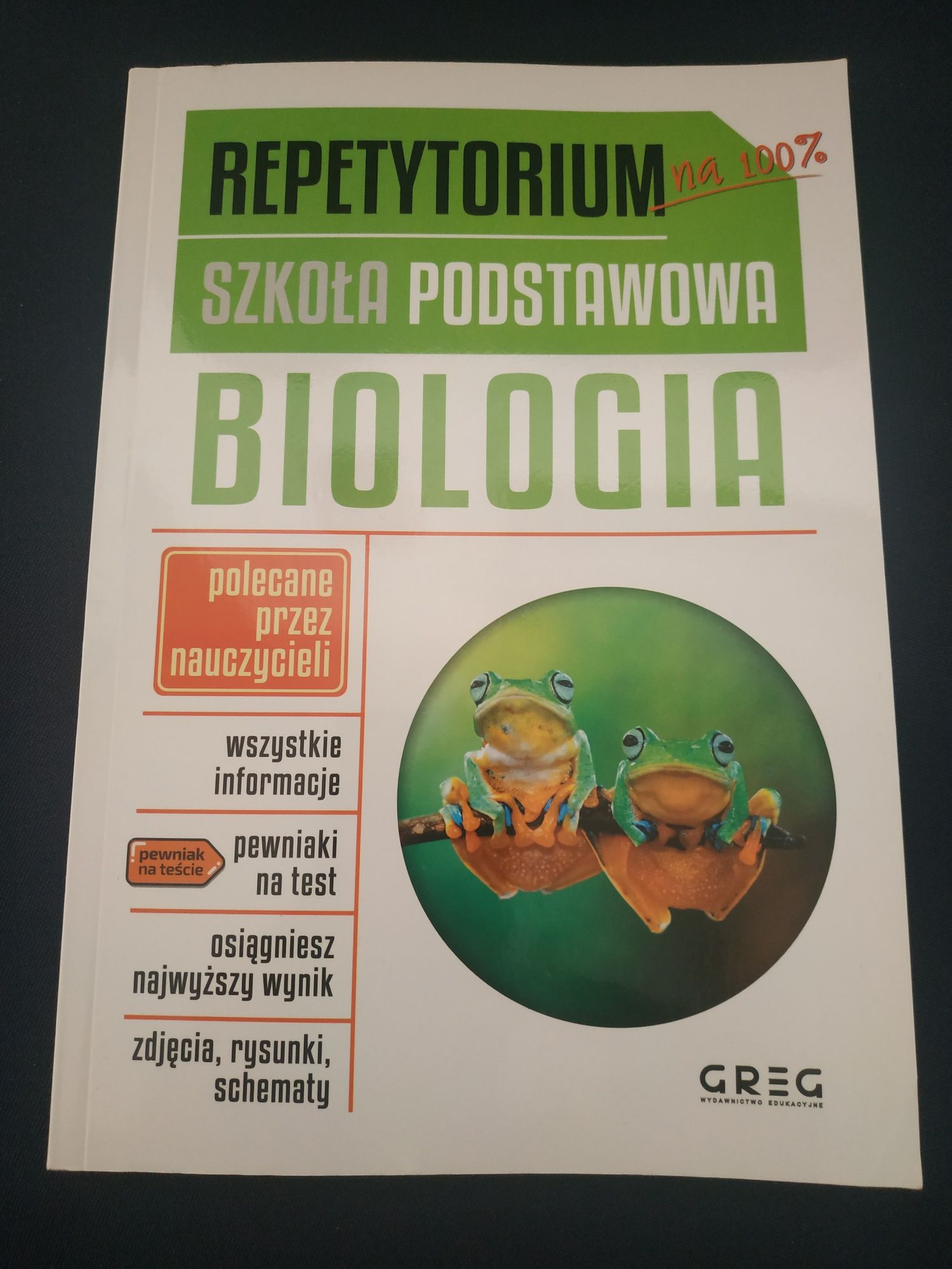 Biologia repetytorium na 100% szkoła podstawowa 8 klasa wyd. GREG