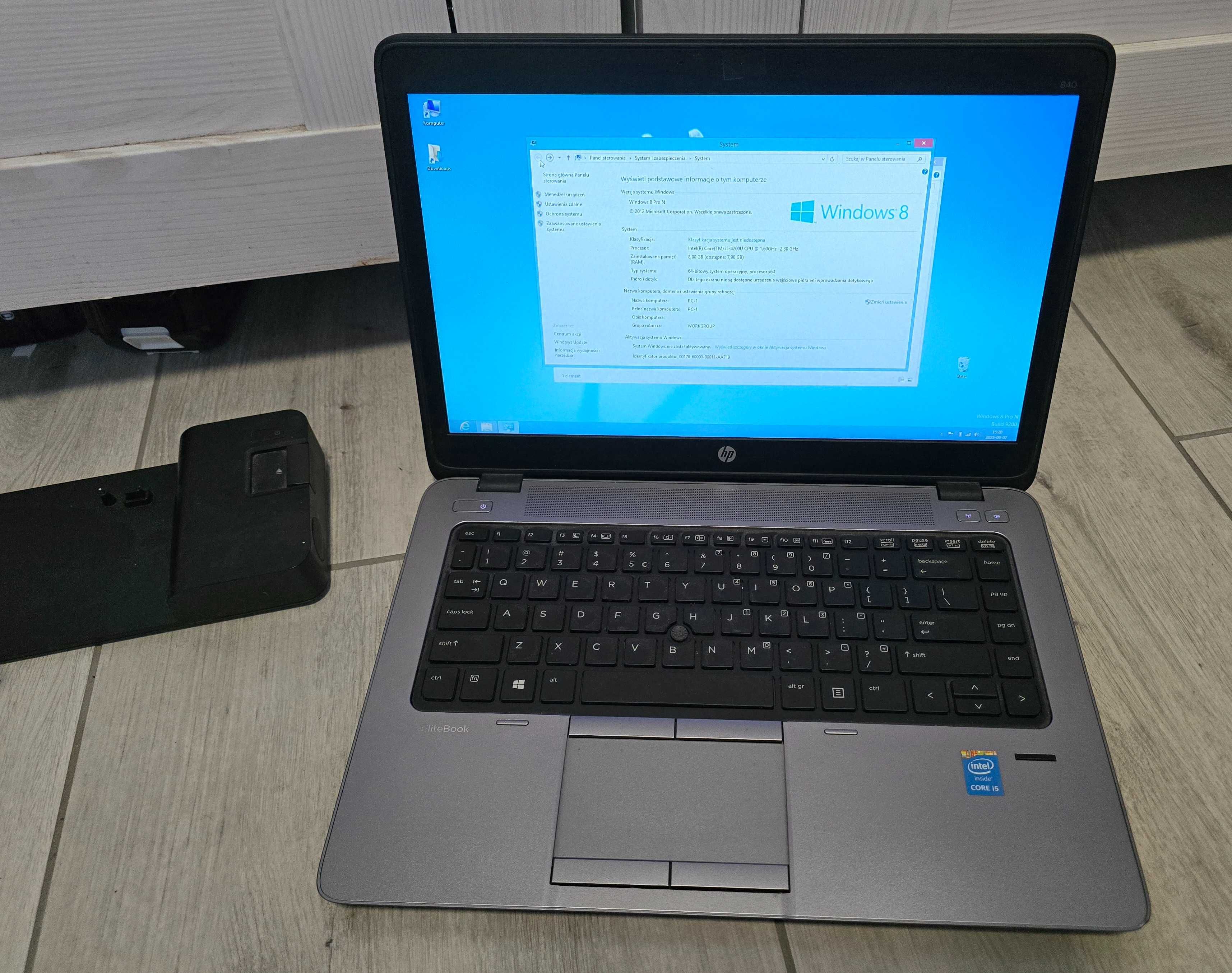 Laptop HP EliteBook 840 G1  Dysk SSD Stacja dokująca! BDB Stan!