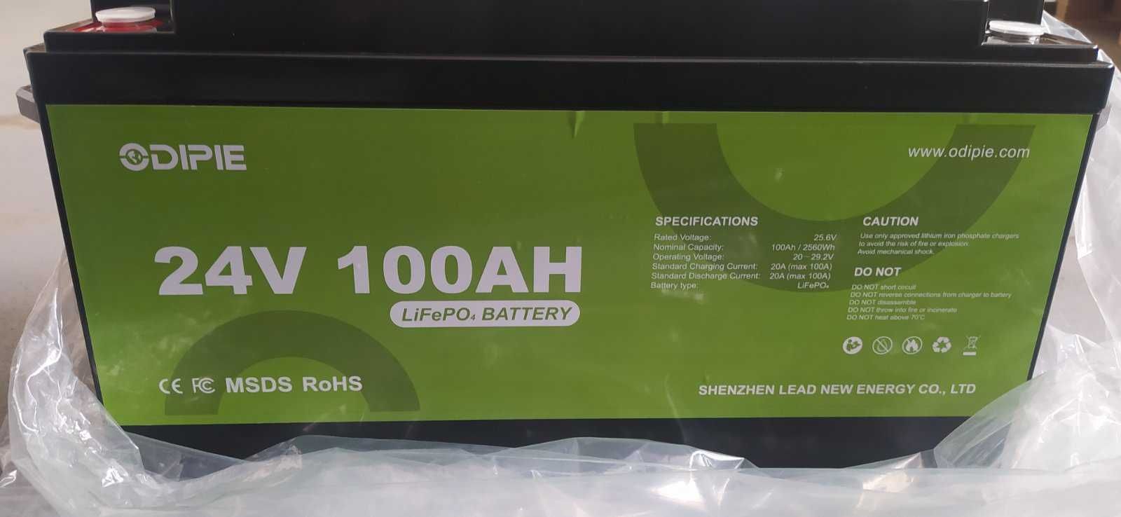 Літієва батарея Odipie LiFePo4 12v 100Ah, 25v 100Ah