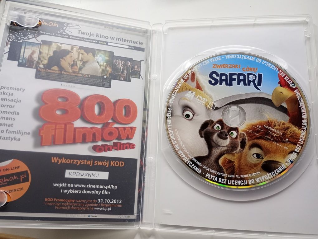 Safari film na  DVD