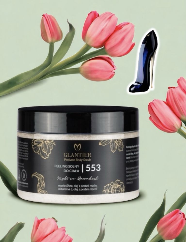 Peeling solny do ciała Glantier - 553 Carolina Herrera Good Girl