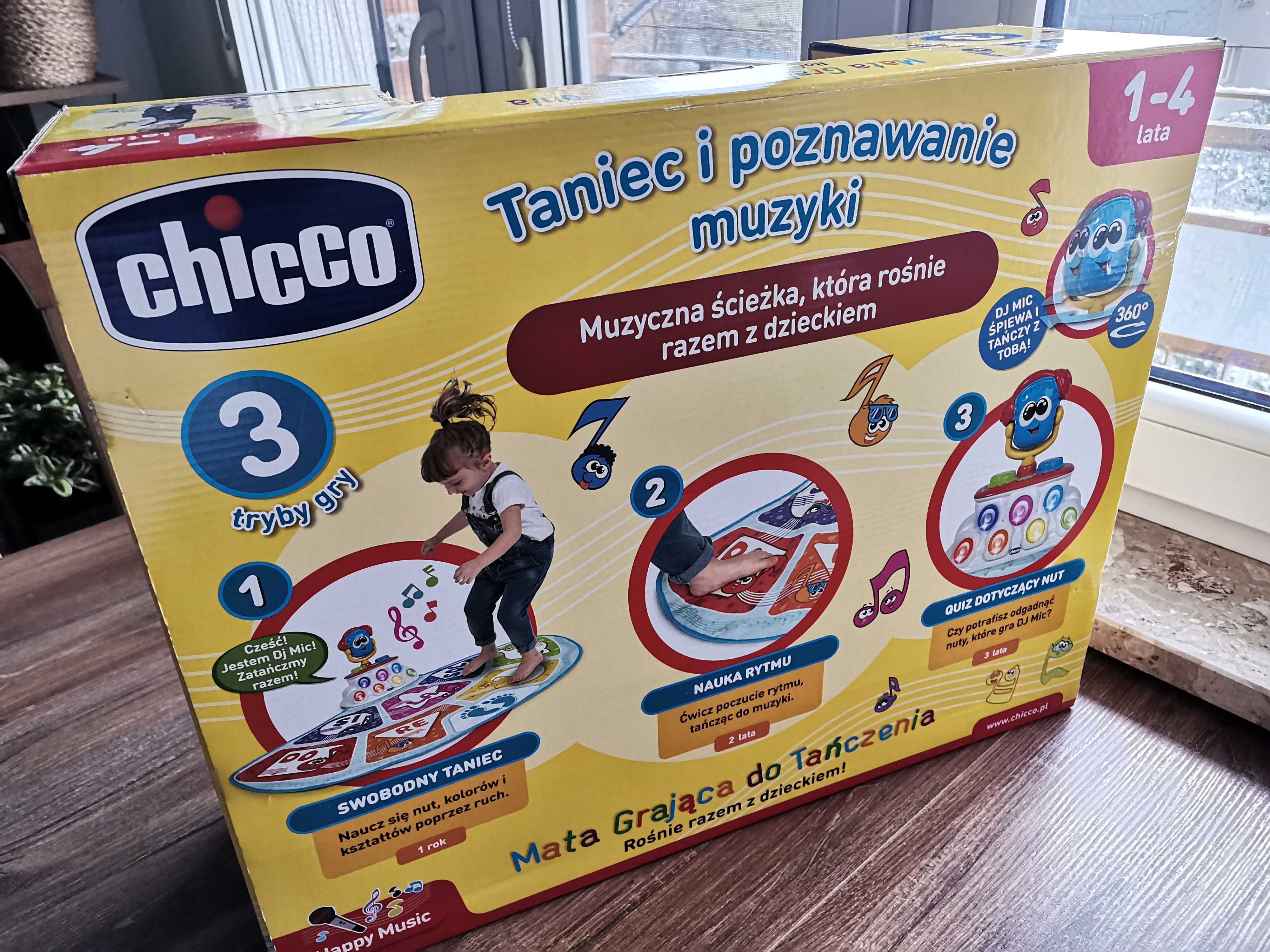 Chicco mata Grająca do Tańczenia orginalne pudełko na prezent