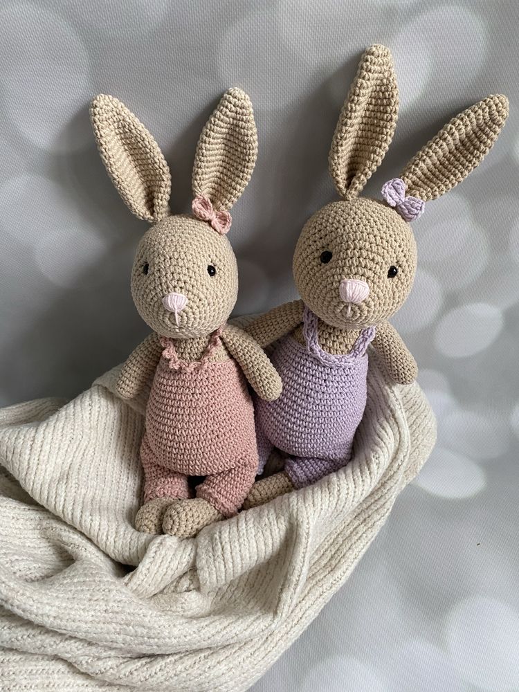 Królik zajączek handmade szydełko
