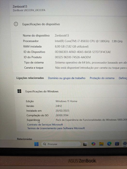 Portátil ASUS Zenbook 13 UX333F