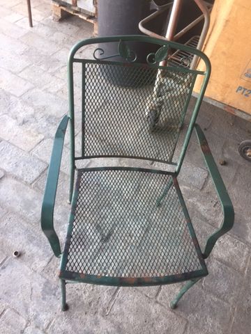 messa e 4 cadeiras de ferro de exterior