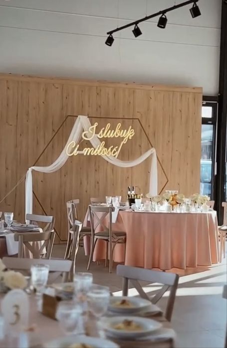 Obrusy weselne brudny róż