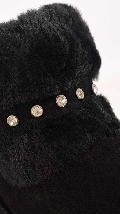 Уггі дитячі підліткові замшеві зимові чорні 31-36