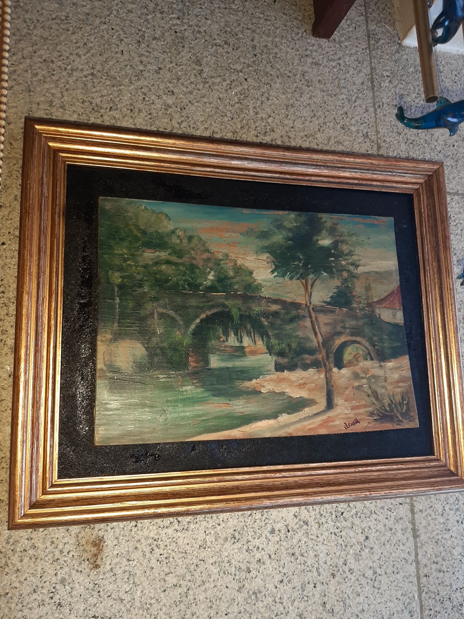 Pequena  Obra Óleo Sobre Madeira