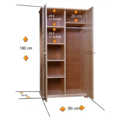 SZAFA drewniana sosnowa 80x60x180 PRODUCENT