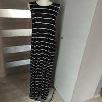 Piękna długa sukienka w paski biało-czarna rozmiar 38 nowa z metką