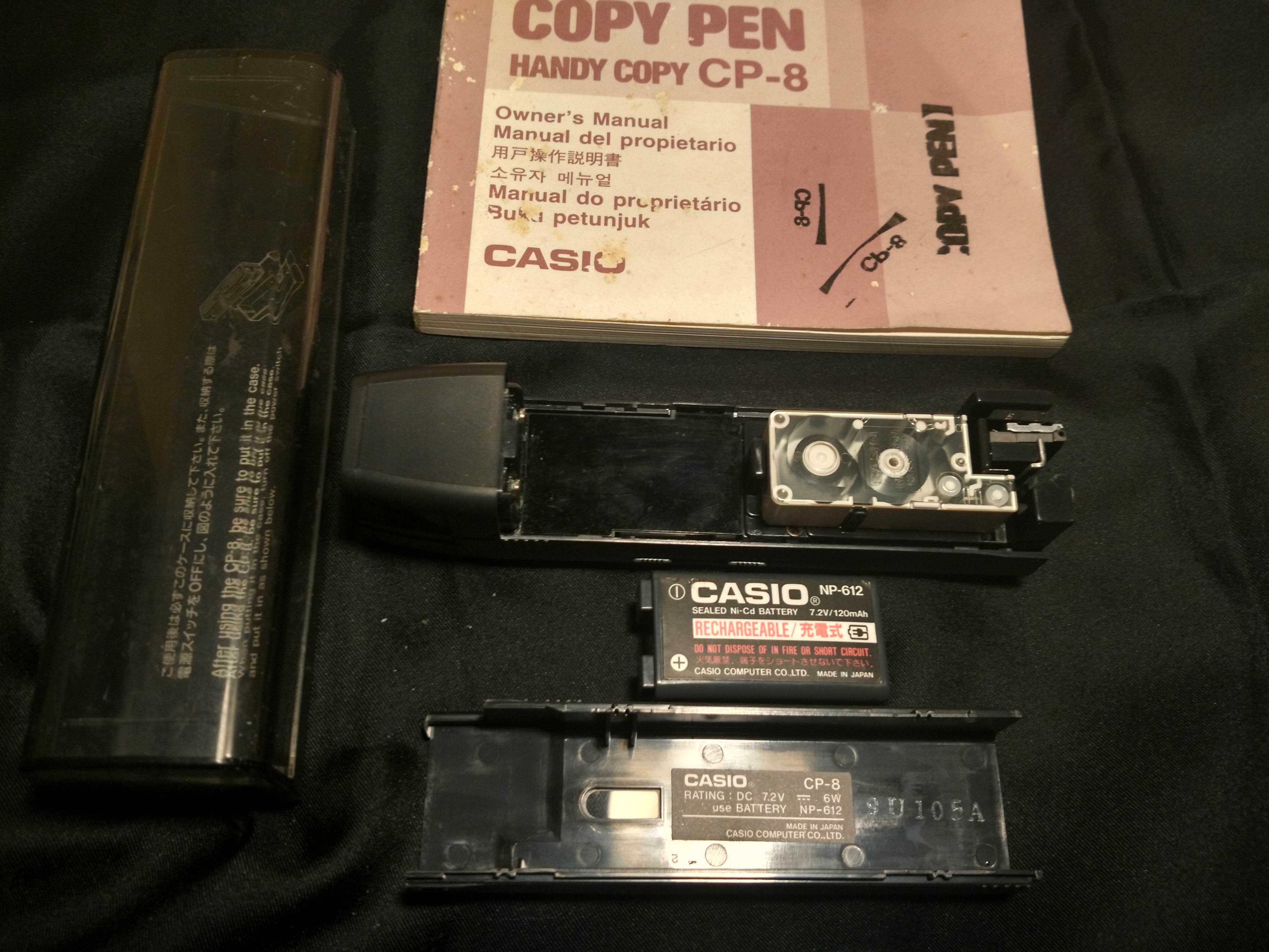 Casio CP-8, Caneta Digitalizadora e Impressora, ano de 1985